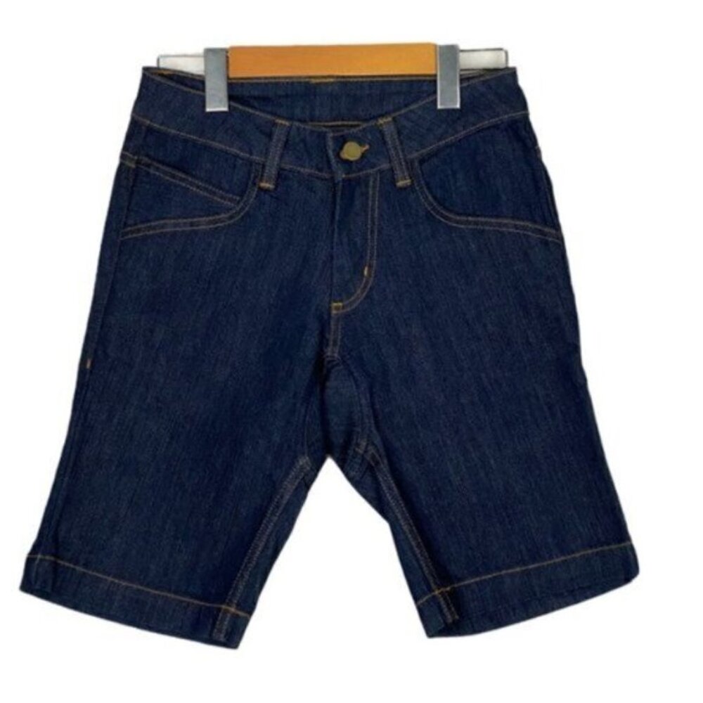 Ryb Ride Your Bike Womens Indigo Denim Jean Dark Wash Cycling Shorts US 26 - Picture 3 of 14